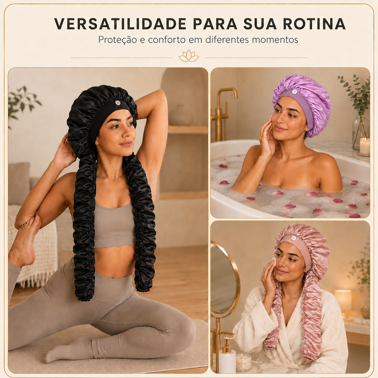 Touca de Cetim Proteção Total