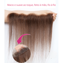 Hairline topper fio invisível Aphrodite - CABELO HUMANO, FEITO À MÃO
