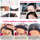 Hairline topper Aphrodite - CABELO HUMANO, uso com cola ou fita