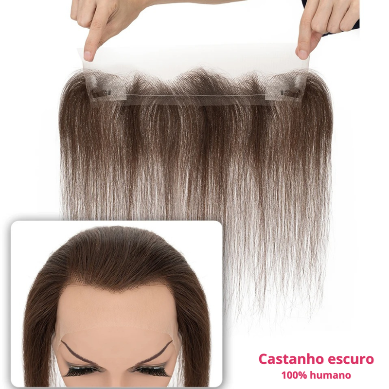 Hairline topper fio invisível Aphrodite - CABELO HUMANO, FEITO À MÃO