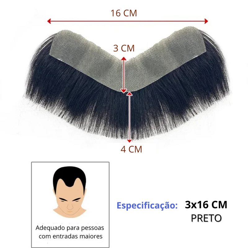 Aplique frontal Masculino - 100% humano