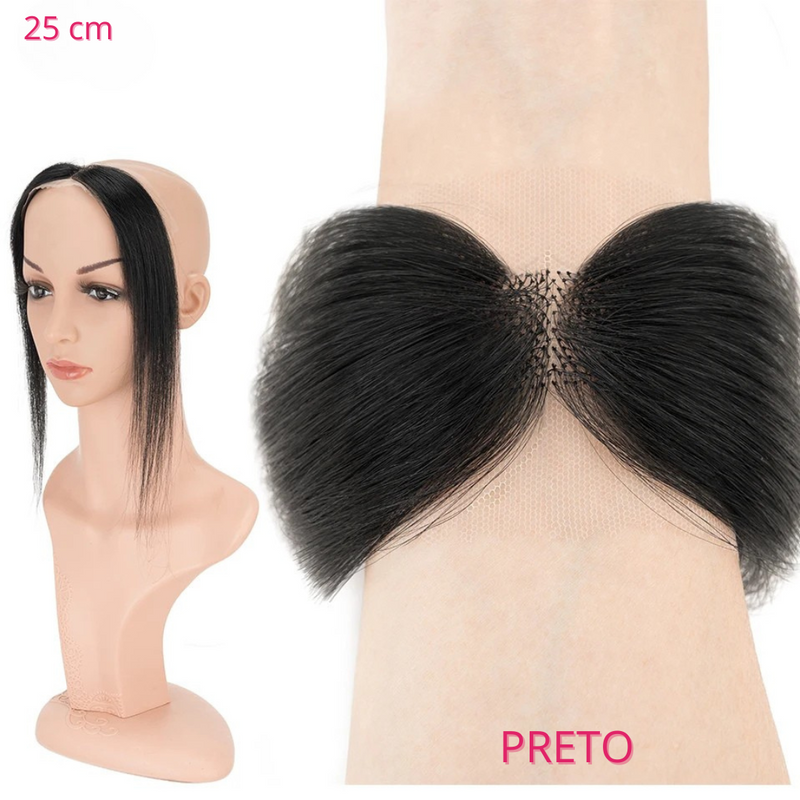 Hairline topper Aphrodite - CABELO HUMANO, uso com cola ou fita