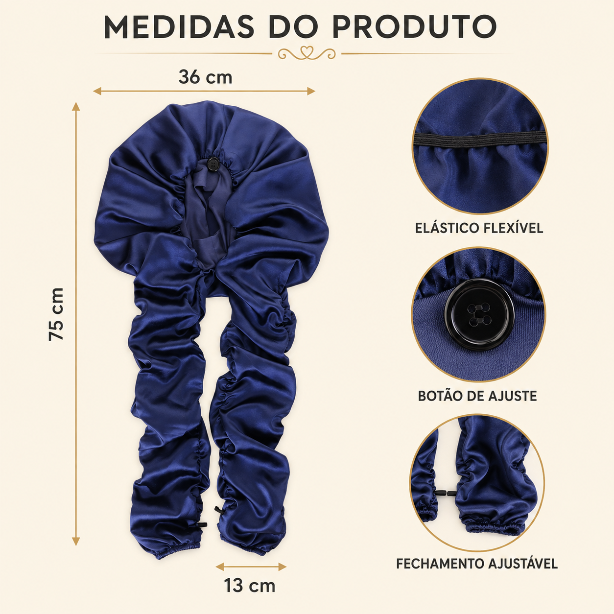 Touca de Cetim Proteção Total