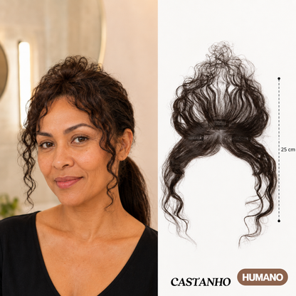 Franja Forehead - Cabelo Humano FEITO À MÃO