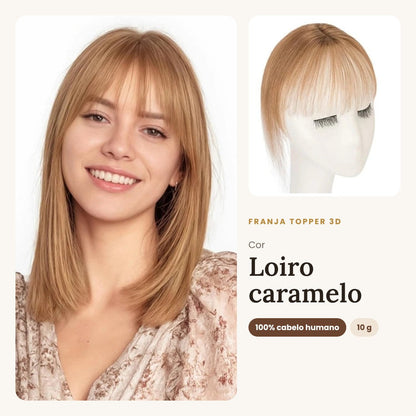 Franja Topper 3D na cor Loiro caramelo