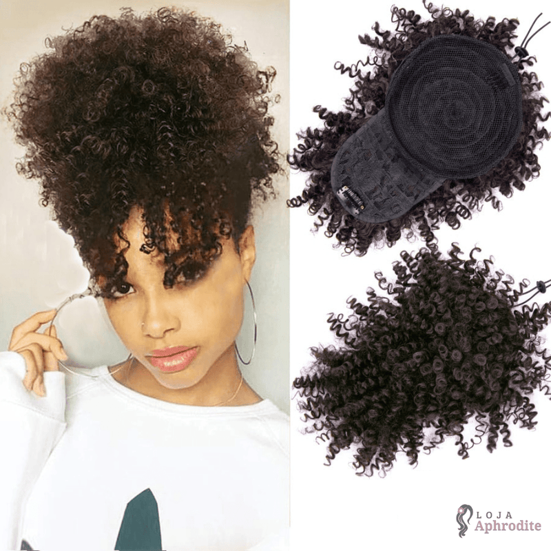 Afro Puff Aphrodite Com Franja - Loja Aphrodite