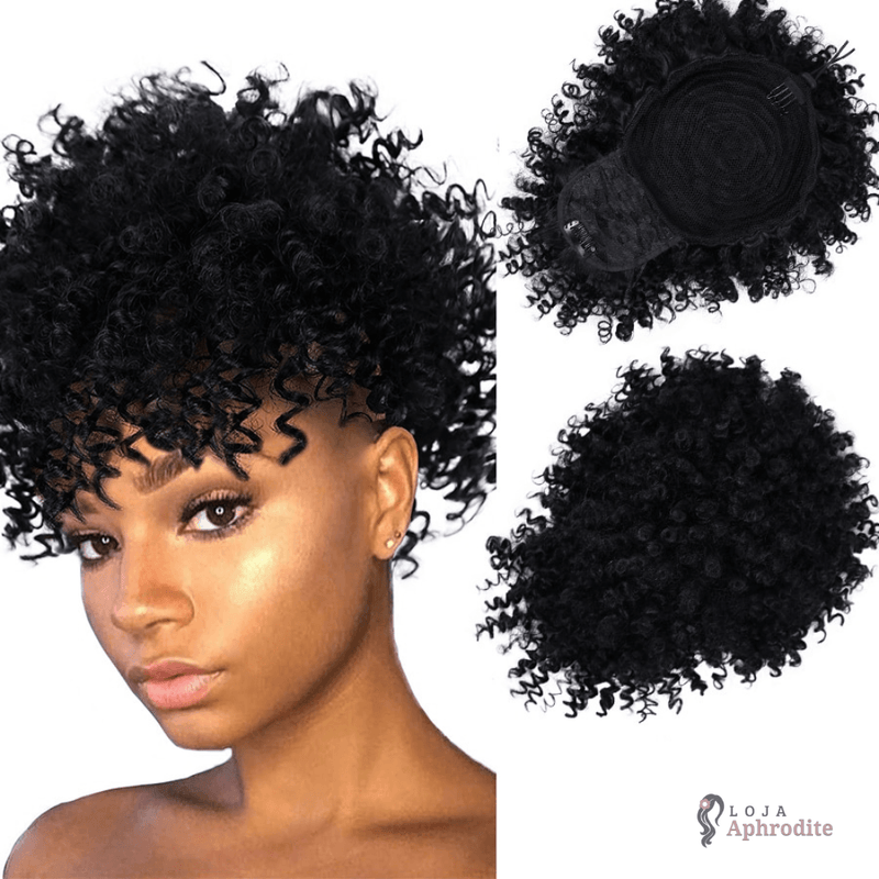 Afro Puff Aphrodite Com Franja - Loja Aphrodite