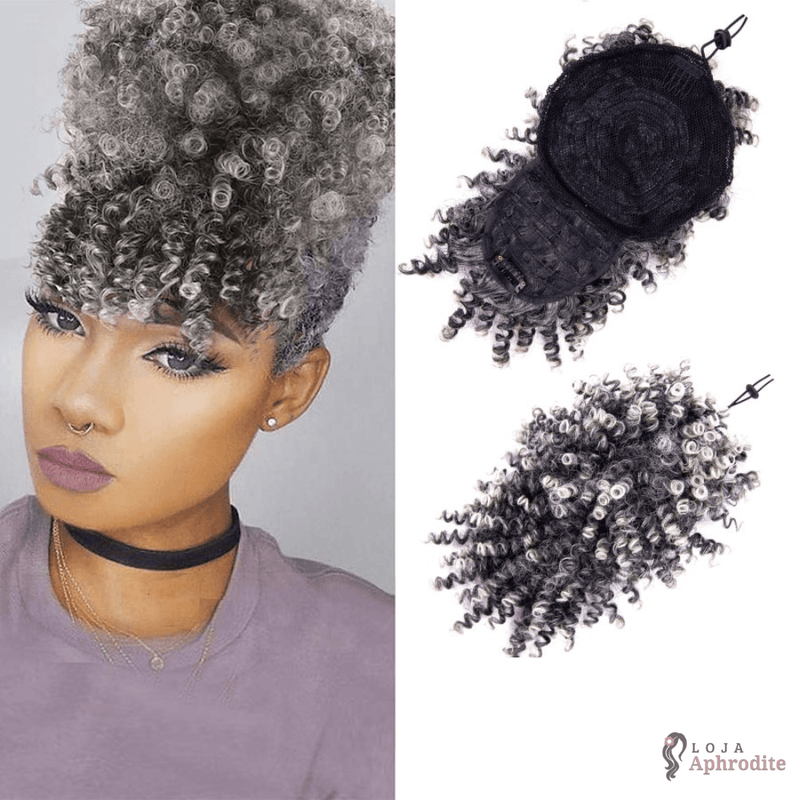 Afro Puff Aphrodite Com Franja - Loja Aphrodite