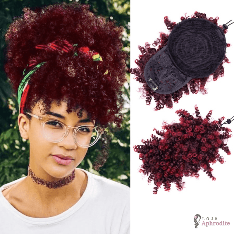 Afro Puff Aphrodite Com Franja - Loja Aphrodite