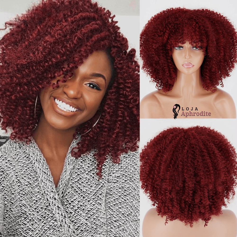 Peruca Cacheada Curta Aphrodite (Cabelo Orgânico) - Loja Aphrodite