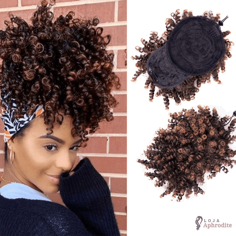 Afro Puff Aphrodite Com Franja - Loja Aphrodite