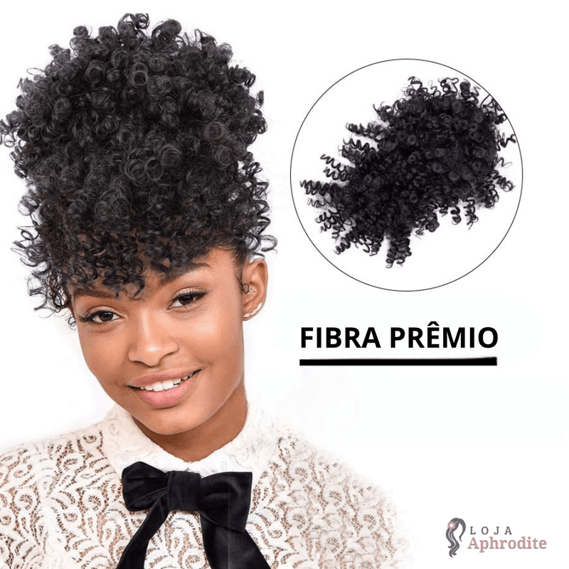 Afro Puff Aphrodite Com Franja - Loja Aphrodite